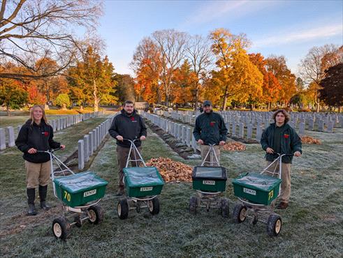 Volunteers from Weed Man Ottawa Care for Beechwood Cemetery for Remembrance Day